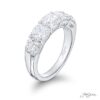 Diamond Wedding Band Cushion Cut Shared Prong 4.23 ctw