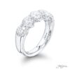 Round Diamond Wedding Band Shared Prong GIA certified