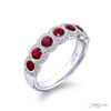 Ruby & Diamond Band 1.18 ctw. Bezel-Set Micro Pave