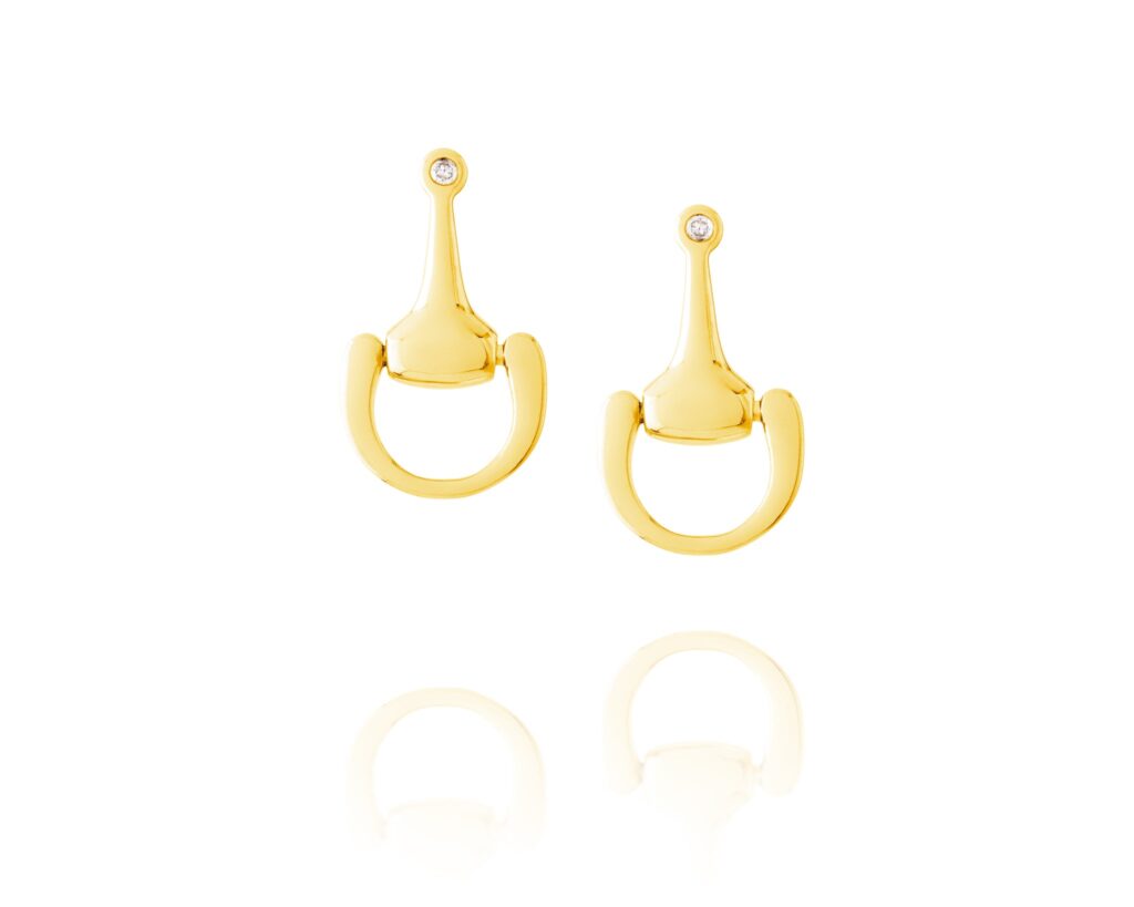 Small Equestrian Bit Earrings | Gold