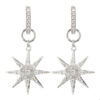 Pave Love Explosion Starburst Charm