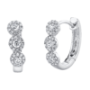 0.37ct 14K W/G Diamond Huggie Earrings