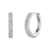 0.20ct 14K W/G Diamond Pave Huggie Earrings