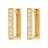 Classic Small Rectangular Diamond Hoops