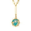 Sea Goddess Turquoise Tablet Pendant