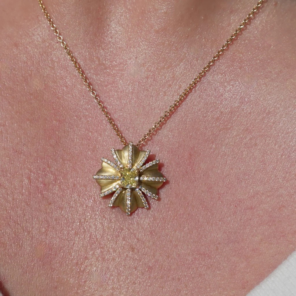 The Meelie Flower Diamond Pendant - Image 3