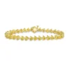 Yellow Heart Shape Diamond Tennis Bracelet