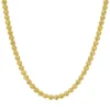 Intense Yellow Round Diamond Bezel Set Necklace