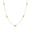 Yellow Diamond Bezel Station Necklace