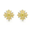 The Meelie Flower Yellow Diamond Studs