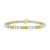 33 Yellow & White Diamond Radiant Cut Tennis Bracelet