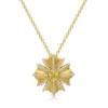 Meelie Yellow Flower Diamond Pendant