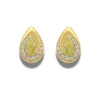 Bezel Swirl Yellow Diamond Studs